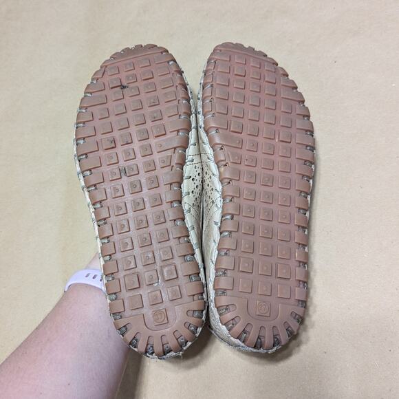 Spring Step Kenyetta Leather Ballet Flats Slip On Shoes Cut Out Perforated Tan - Picture 7 of 10